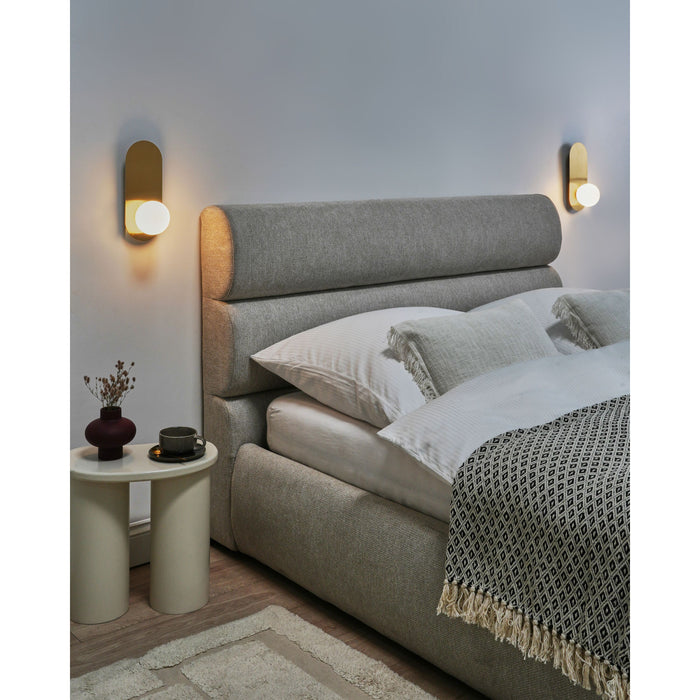 Beliani - LEISI - Wandlampen set van 2 - Goud - Opaalglas