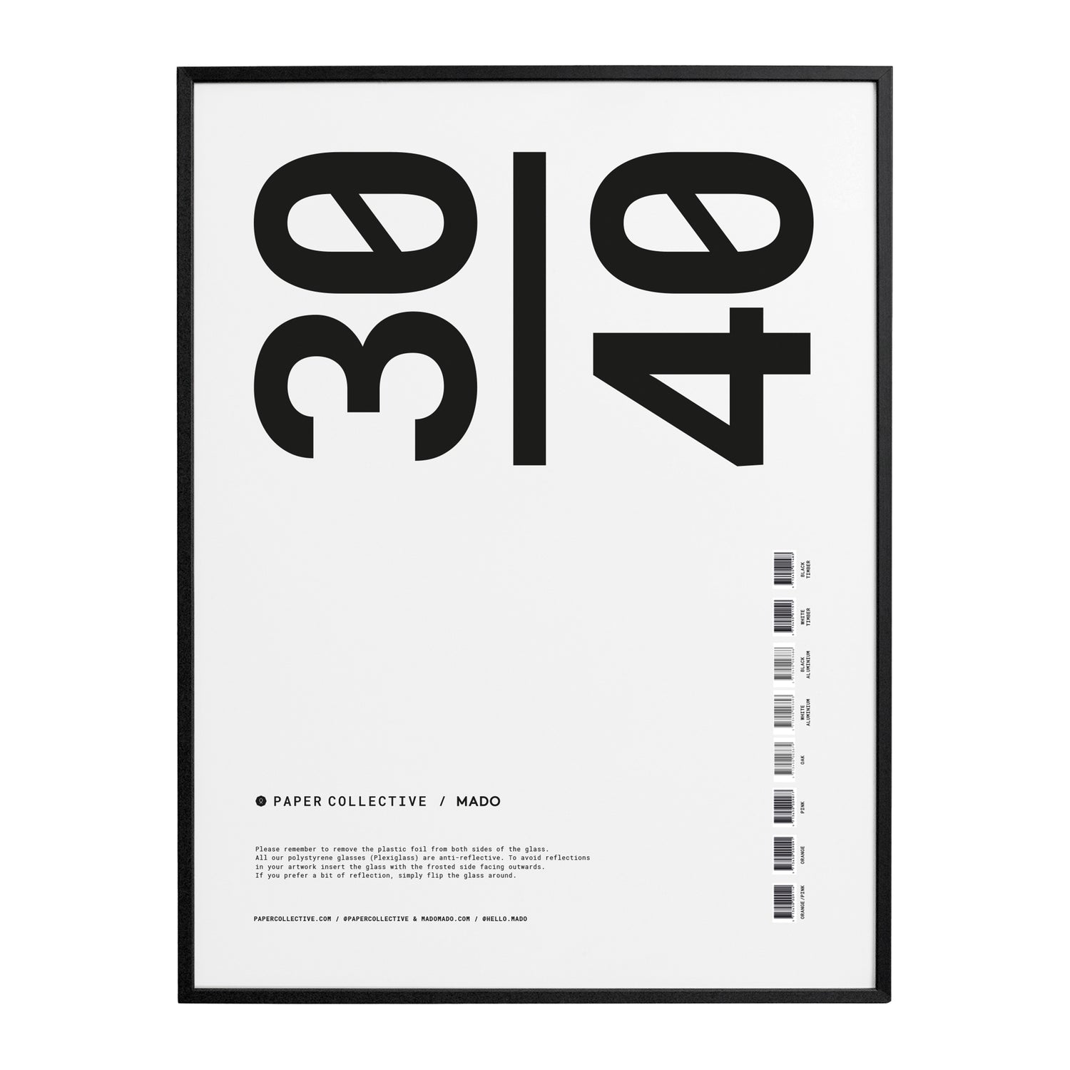 Paper Collective Frame Lijst 30 x 40 cm - Black Pine