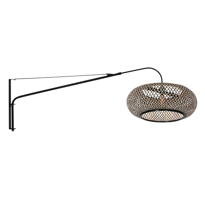 Steinhauer - wandlamp - Elegant Classy - zwart - bamboe metaal - E27