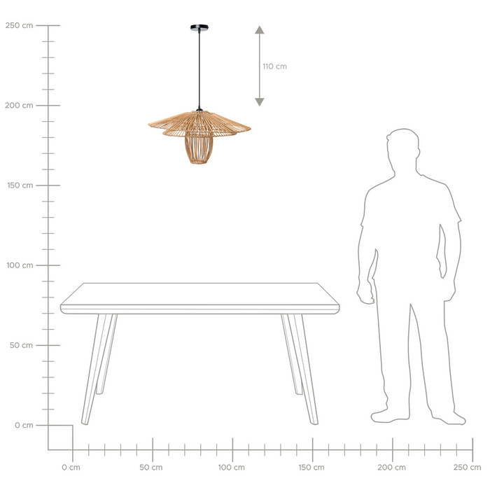 Beliani - BOTIJAS - Hanglamp - Naturel - Rotan