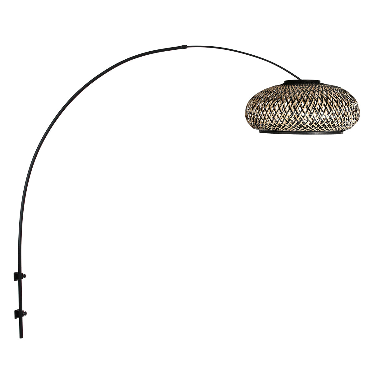 Steinhauer - wandlamp - Sparkled Light - zwart - bamboe metaal - E27