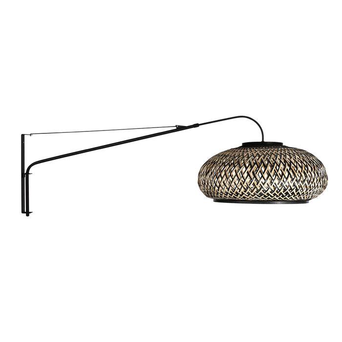 Steinhauer - wandlamp - Elegant Classy - zwart - bamboe metaal - E27