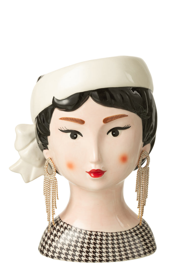 J-Line vaas Pied-De-Poule Margo - keramiek - mix