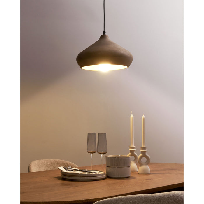 Beliani - RAWI - Hanglamp - Lichtbruin - Mangohout