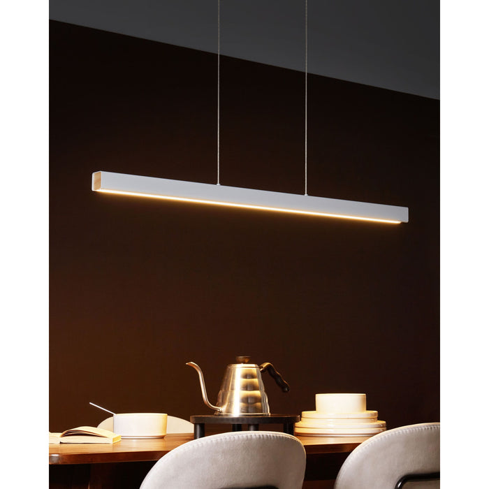Beliani - ARENAS - Hanglamp LED - Wit - Aluminium|Rubberhout