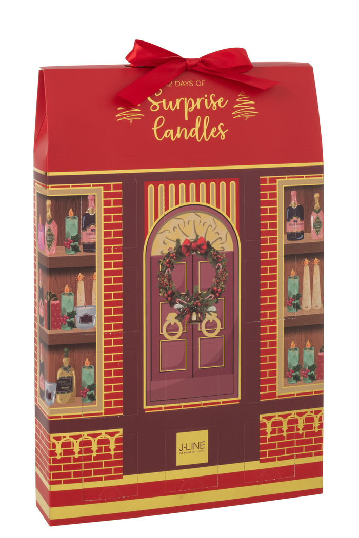 J-Line geurkaars Surprise Window - koraal|mix - 12 candles