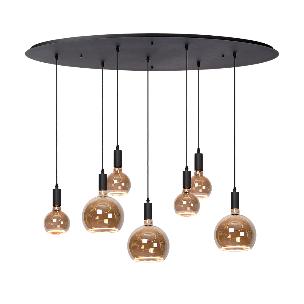 Atmooz Yoki 7 Hanglamp – Zwart – 125x55cm – Floating Globes – E27