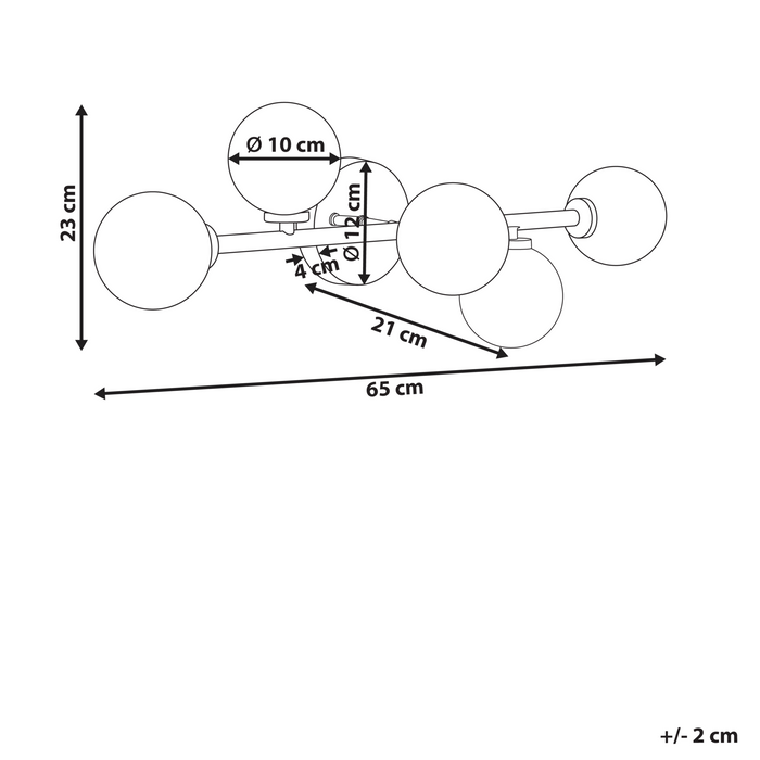 Beliani - MINOTOS - Wandlamp - Zilver - IJzer
