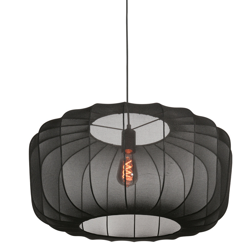 Anne Light & Home Hanglamp Sable Zwart Linnen Ø 60 cm