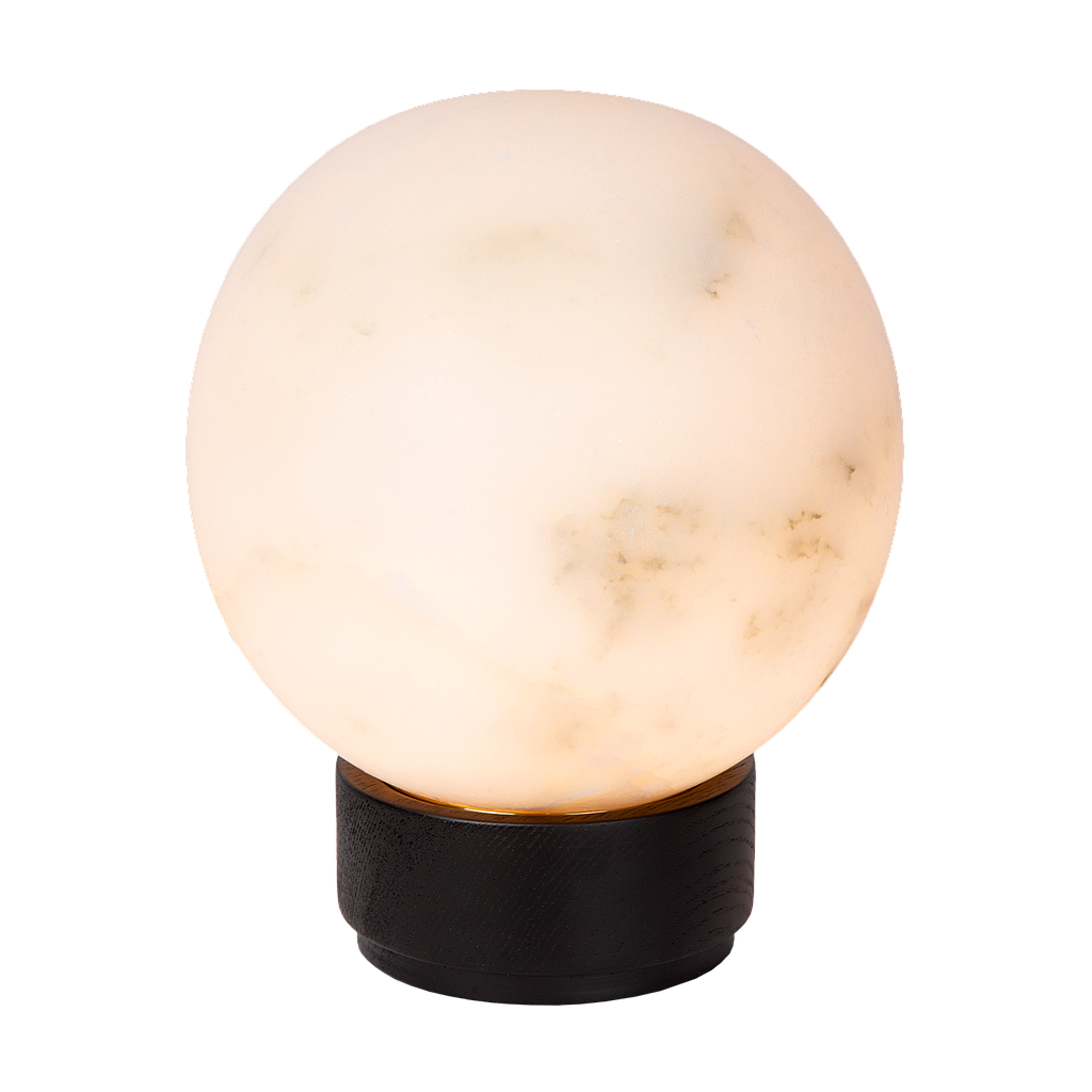 Atmooz Globe Tafellamp – Alabaster|Zwart – Ø20cm – G9