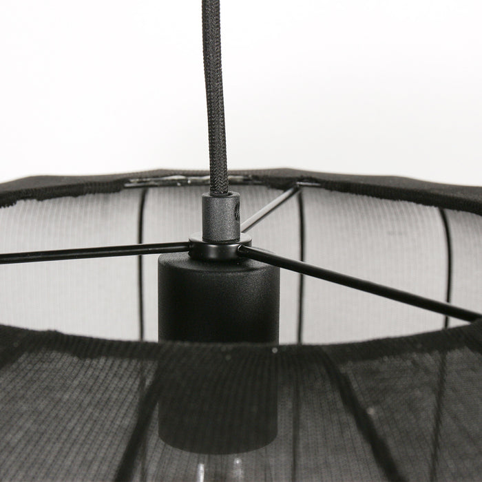 Anne Light & Home Hanglamp Sable Zwart Linnen Ø 60 cm
