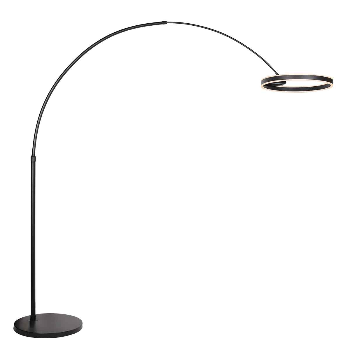 Steinhauer - vloerlamp - Ringlux - zwart - metaal - booglamp - LED -