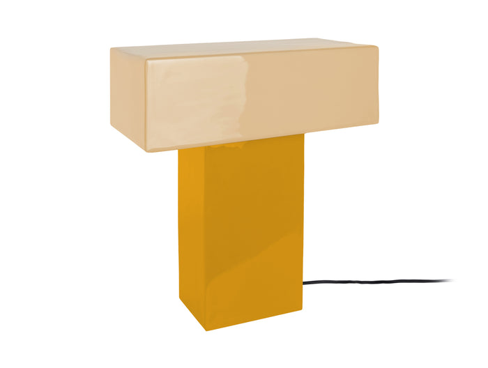 Leitmotiv - Tafellamp Grato Recto - Ochre yellow & soft yellow