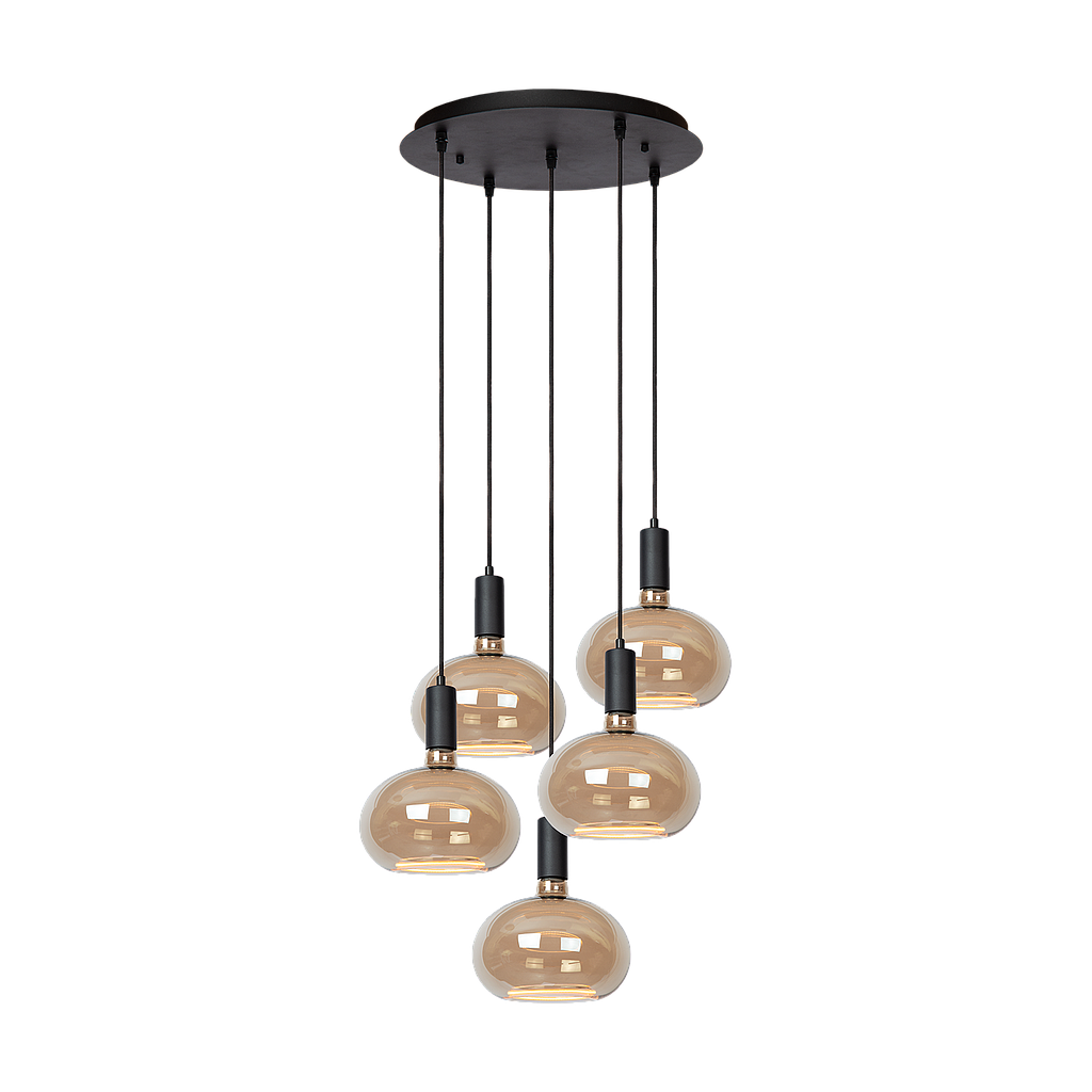 Atmooz Sapa 5 Hanglamp – Zwart – Ø40x130cm – 5x Floating LED