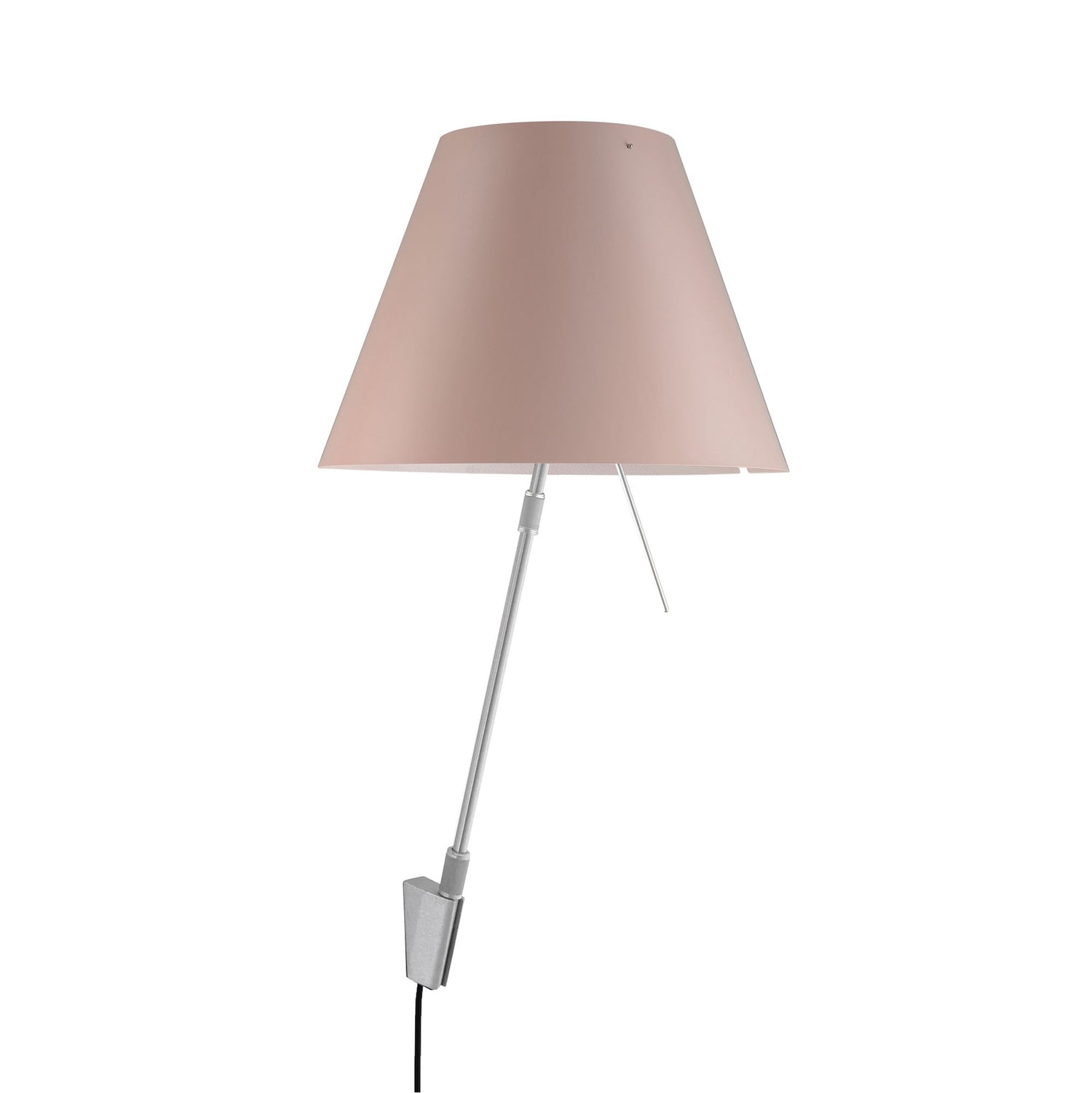 Luceplan Costanza wandlamp telescopisch met dimmer aluminium body, kap