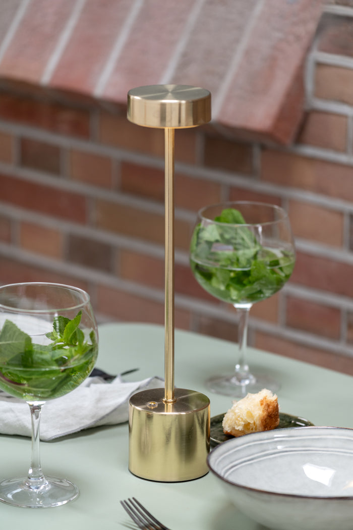 Leitmotiv - Tafellamp Ganar LED - Geborsteld goud