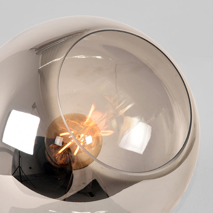 LABEL51 - Tafellamp Firo - Smoke Glas - Zwart Metaal