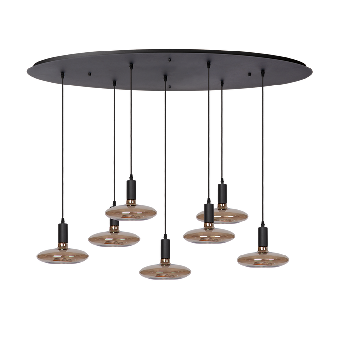 Atmooz Yoki 7 Hanglamp – Zwart – 125x55cm – Floating Ufo – E27