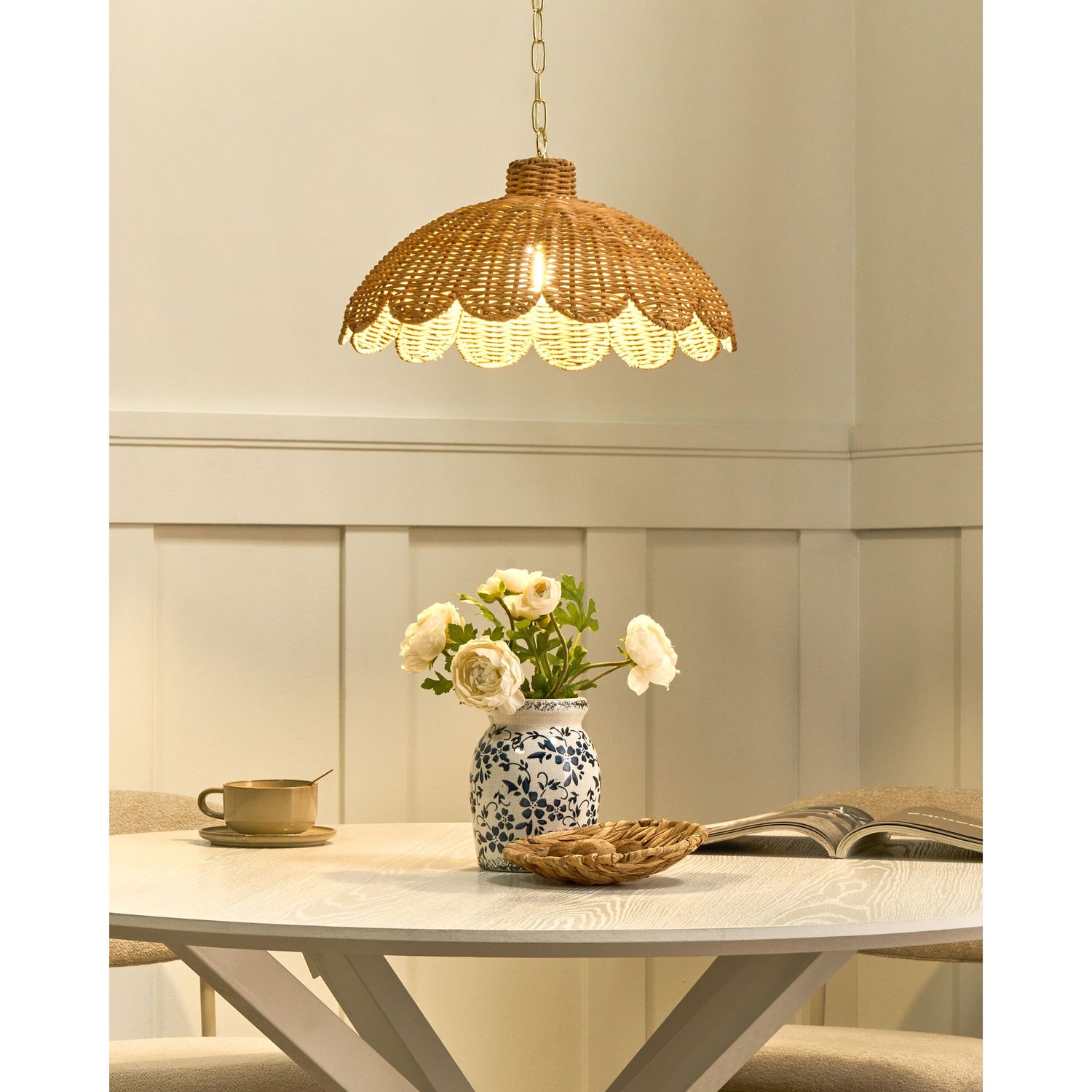 Beliani - KUKULE - Hanglamp - Natuurlijk - Rotan