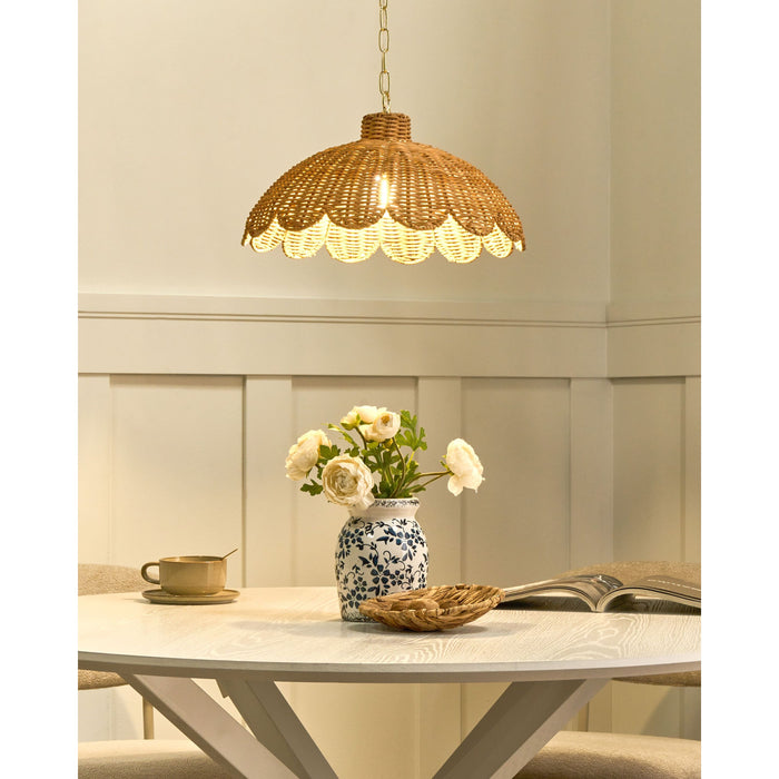 Beliani - KUKULE - Hanglamp - Natuurlijk - Rotan