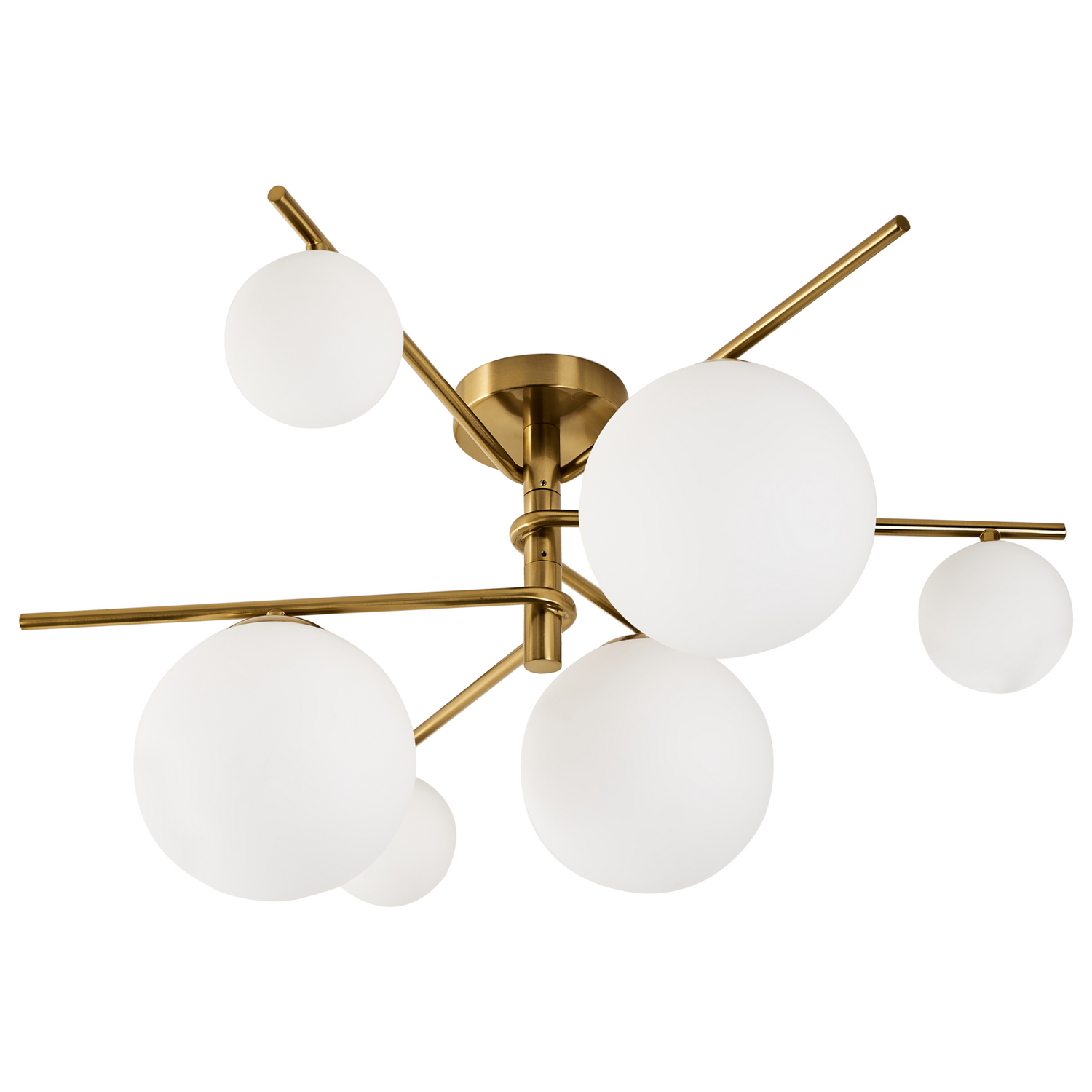 Beliani - ISAR - Plafondlamp - Goud - Glas