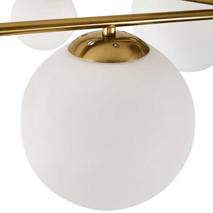 Beliani - ISAR - Plafondlamp - Goud - Glas