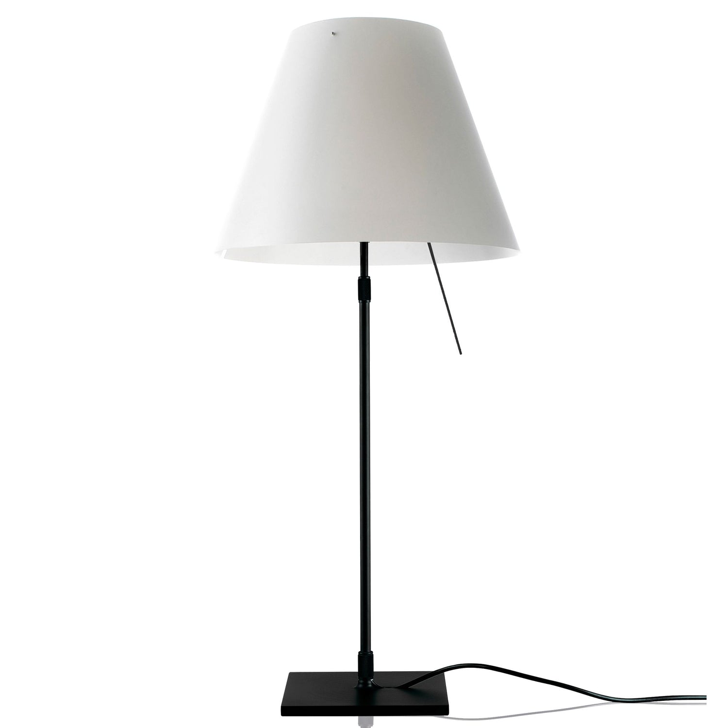 Costanza tafellamp telescopisch met dimmer zwart|wit