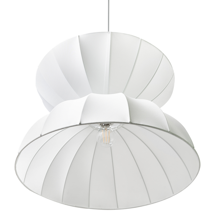 Beliani - DEBONS - Hanglamp - Wit - Kunstzijde