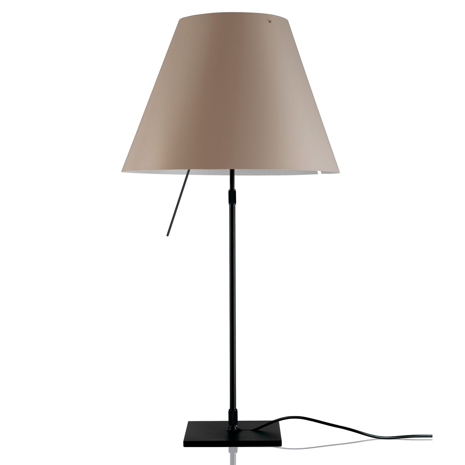 Costanza tafellamp telescopisch met dimmer zwart|Shaded Stone