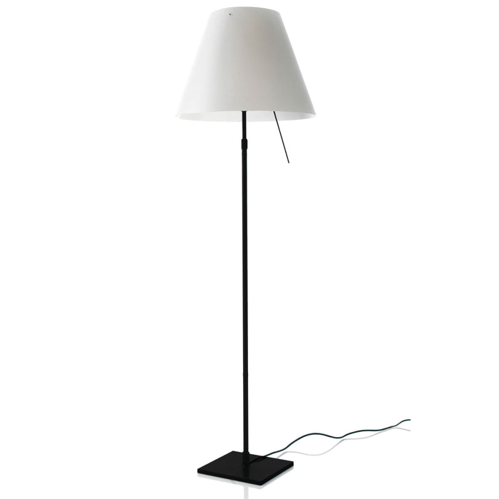 Costanza vloerlamp telescopisch met dimmer zwart|wit
