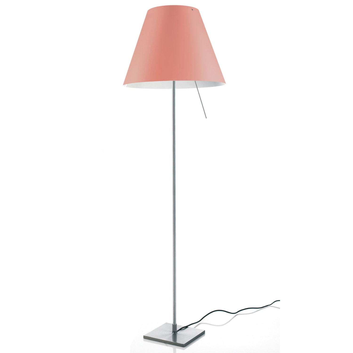 Costanza vloerlamp vast met schakelaar aluminium|Edgy Pink