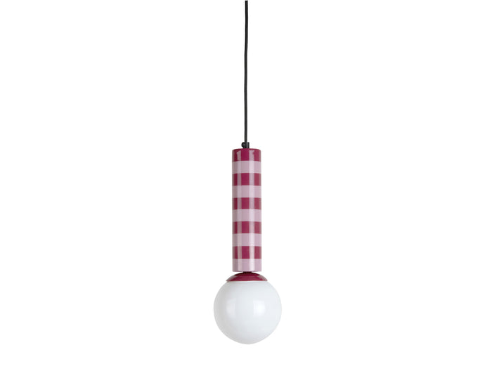 Leitmotiv - Hanglamp Rayado - Dark mauve & soft lavender