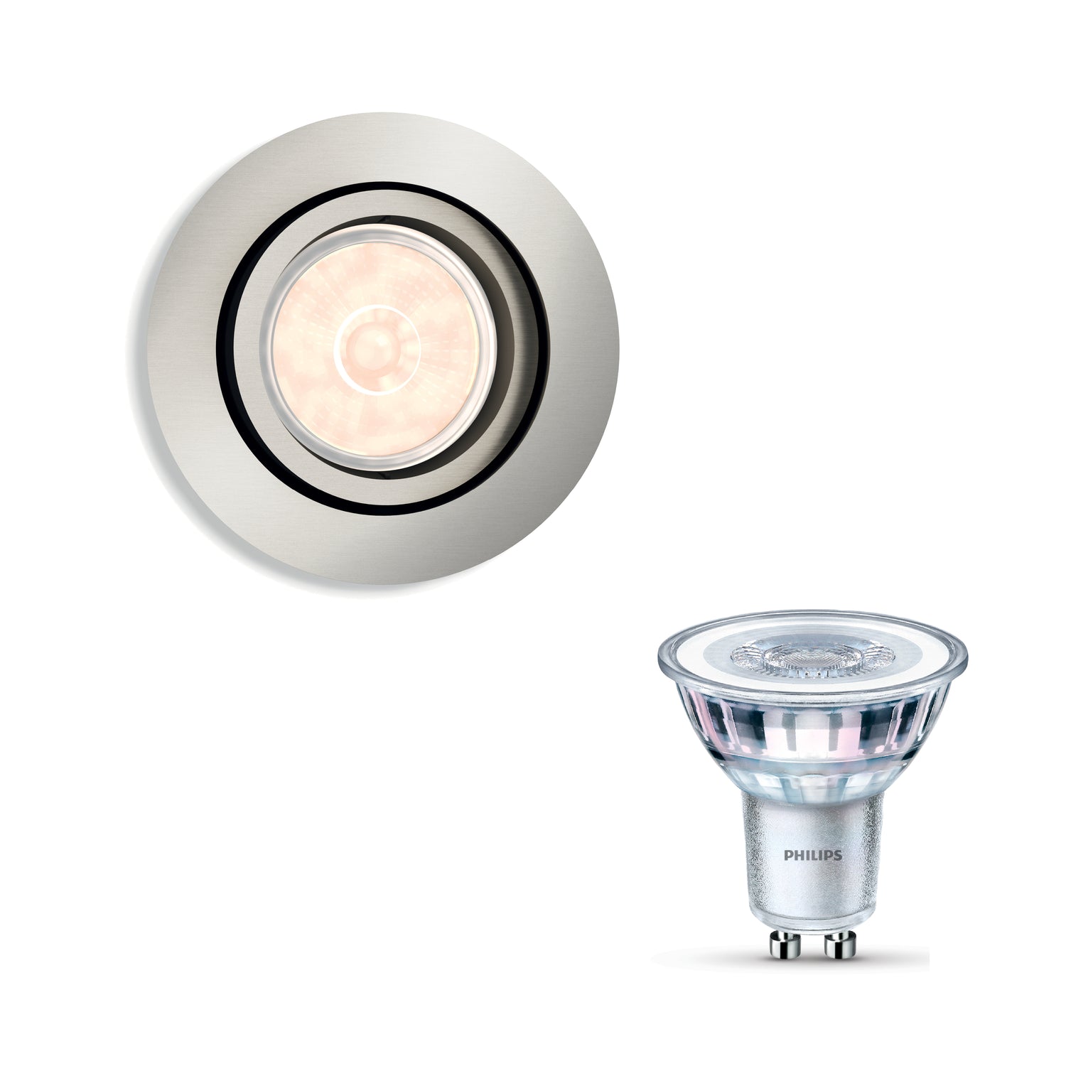 Philips Donegal Inbouwspot - Incl. Philips GU10 LED Lamp - 1-Lichts