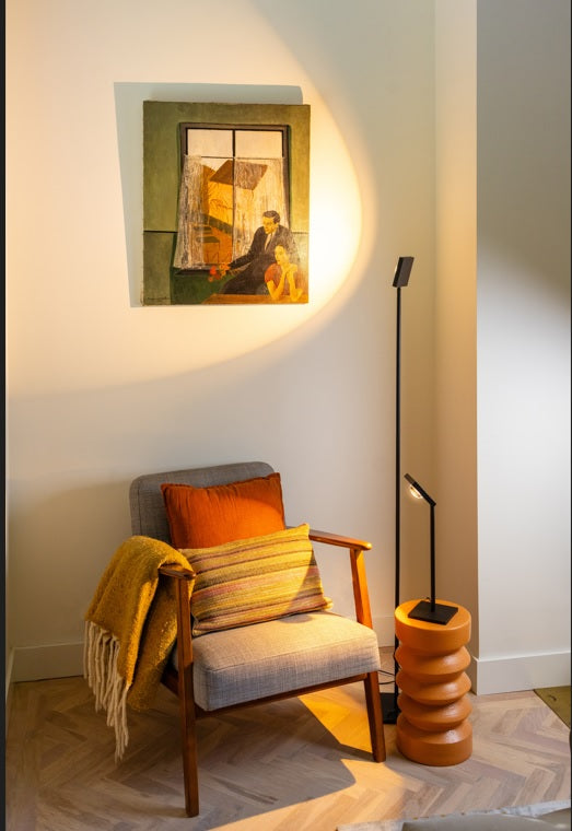 ETH Jake ROUND Vloerlamp Led met lens 3 step dimming 2700k 9w zwart  653L