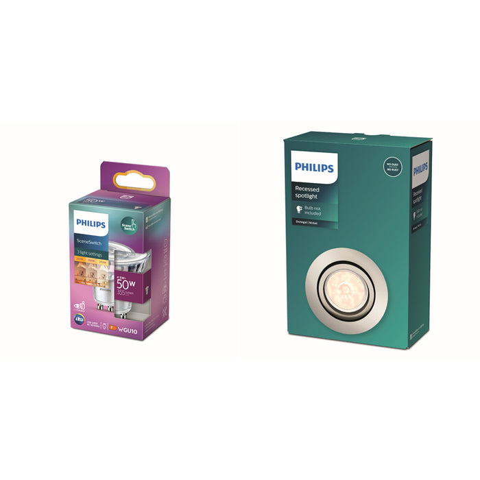 Philips Donegal Inbouwspot - Incl. SceneSwitch LED Lamp - 1-Lichts