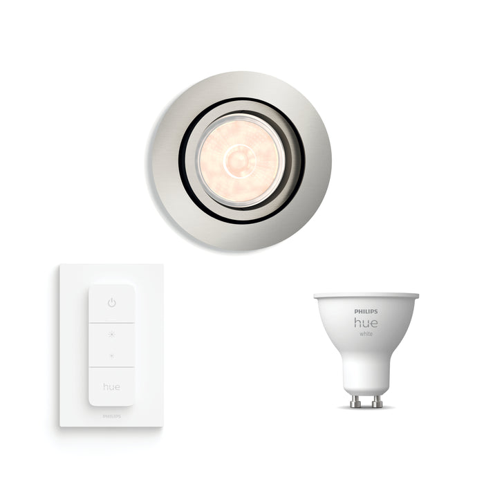 Philips Donegal Inbouwspot - Incl. Hue White GU10 & Dimmer - 1-Lichts