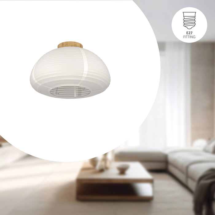 EGLO Summerhill Plafonnière - E27 - Ø 40 cm - Papier - Wit