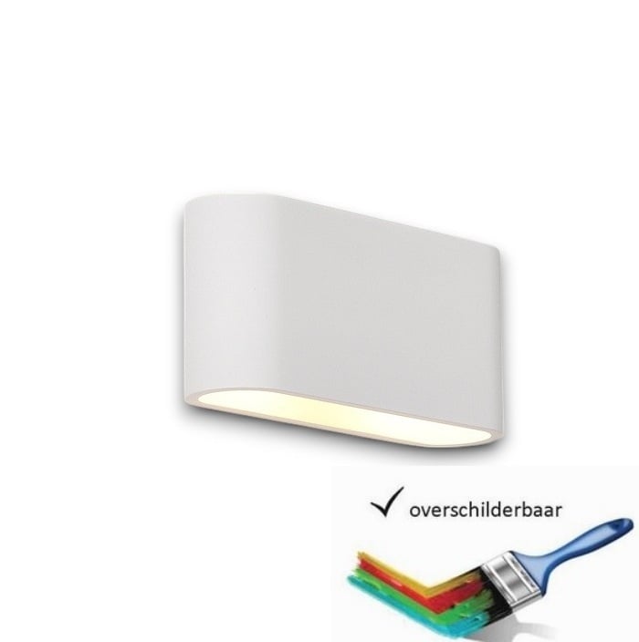 Artdelight Wandlamp Gips Lille Wit 2 Lichts