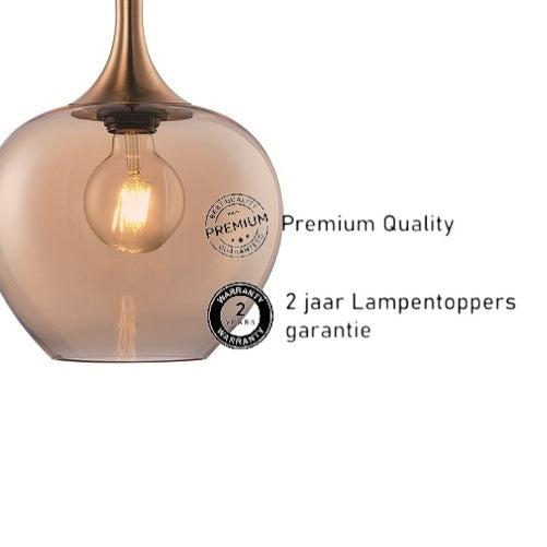 Freelight Plafondlamp Fresu Amber Glas Ø 24cm Fitting E27