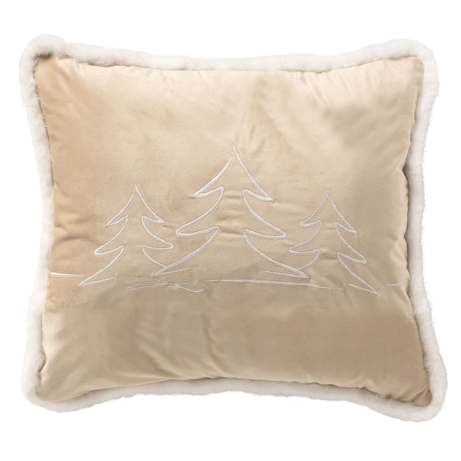 Arbre - Kerst kussenhoezen - 45x45 cm, wit