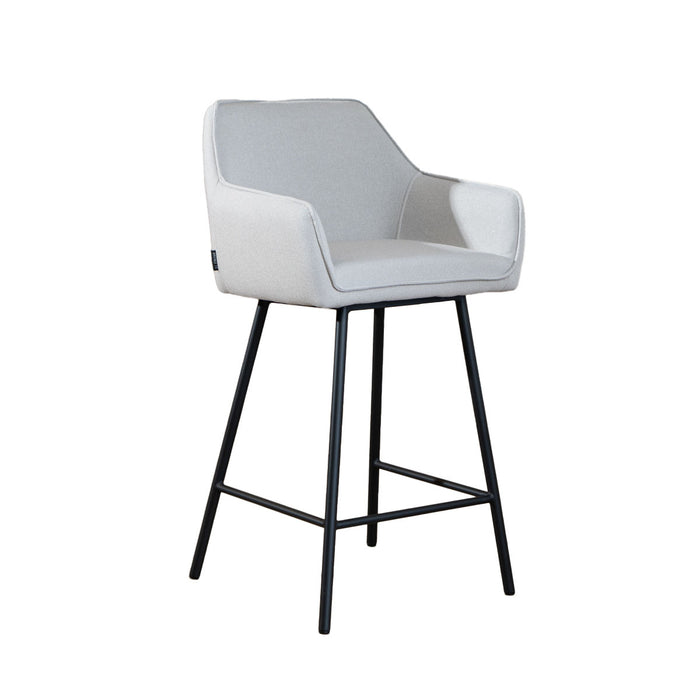 Bronx71 Scandinavische barkruk Andor gerecyclede stof grijs 65-78 cm