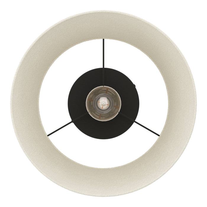 EGLO Febres Plafonnière - E27 - teddy stof - Zwart|Wit