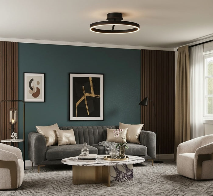 Freelight Plafondlamp Pilota Zwart 55W  incl. 3 Step DimmerØ 55 cm