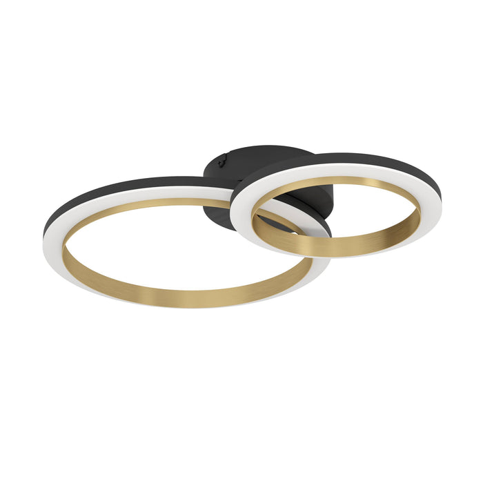 EGLO Calliera Plafonnière - LED - Kunststof - Zwart|Goud|Wit