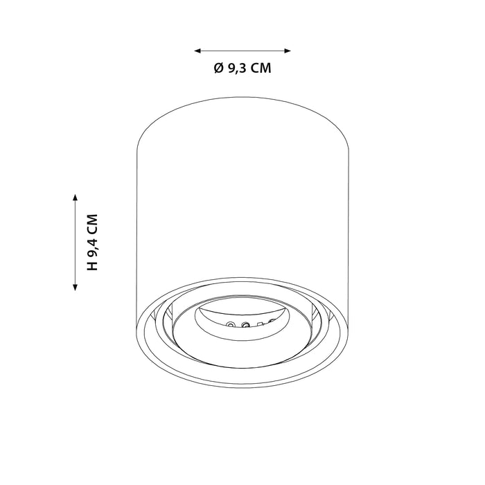 KS Verlichting Oliver Opbouwspot Rond Messing
