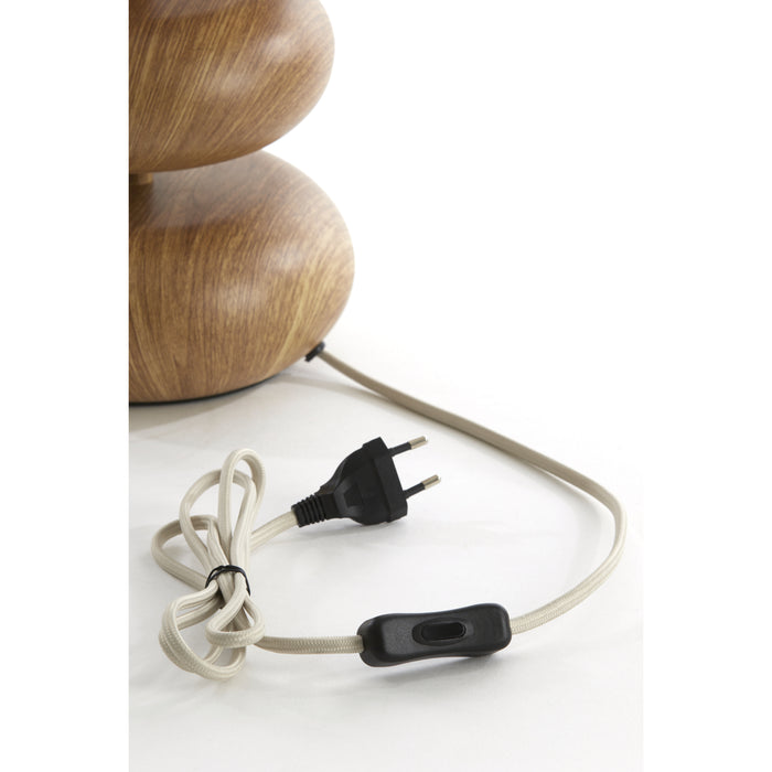 Light & Living - Tafellamp DANIALO - Ø22x50.5cm - Bruin