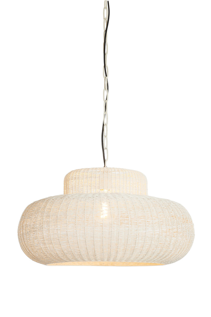 Light & Living - Hanglamp PIEDRA - Ø59x31.5cm - Wit