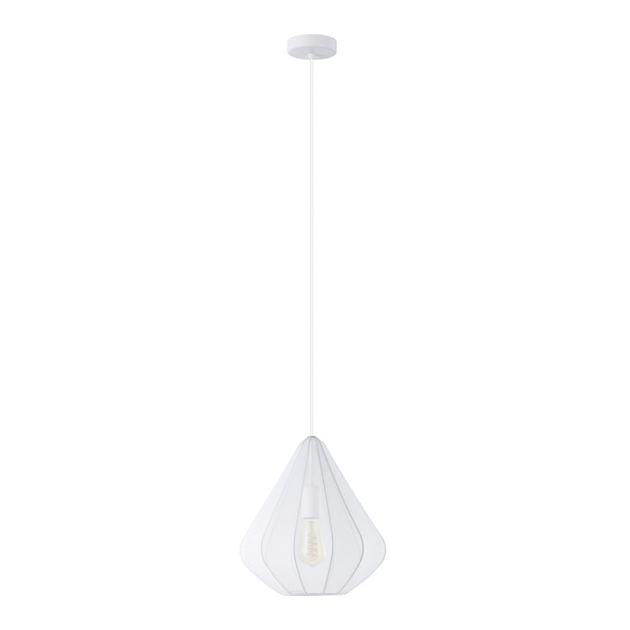 EGLO Dolwen Hanglamp - E27 - Ø 33,5 cm - Wit - Textiel