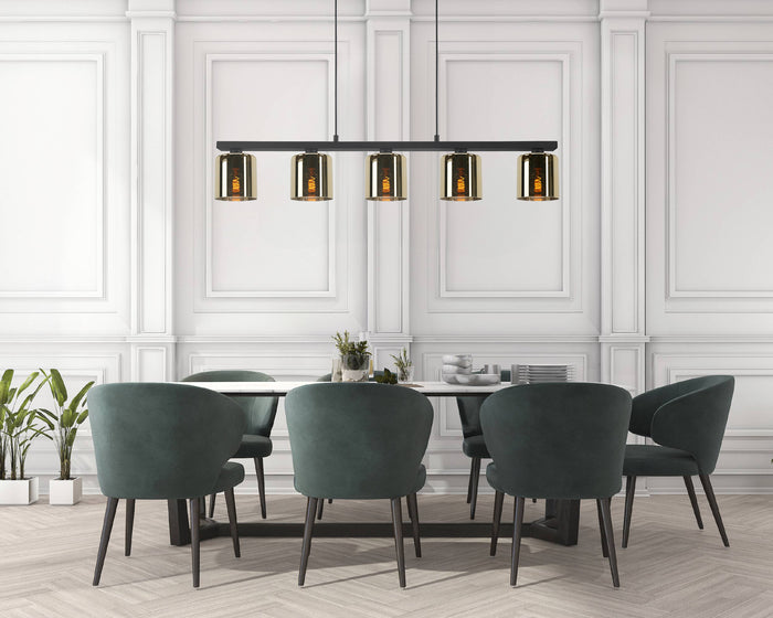 EGLO Cadley Hanglamp - E27 - 121 cm - Goudkleurig glas