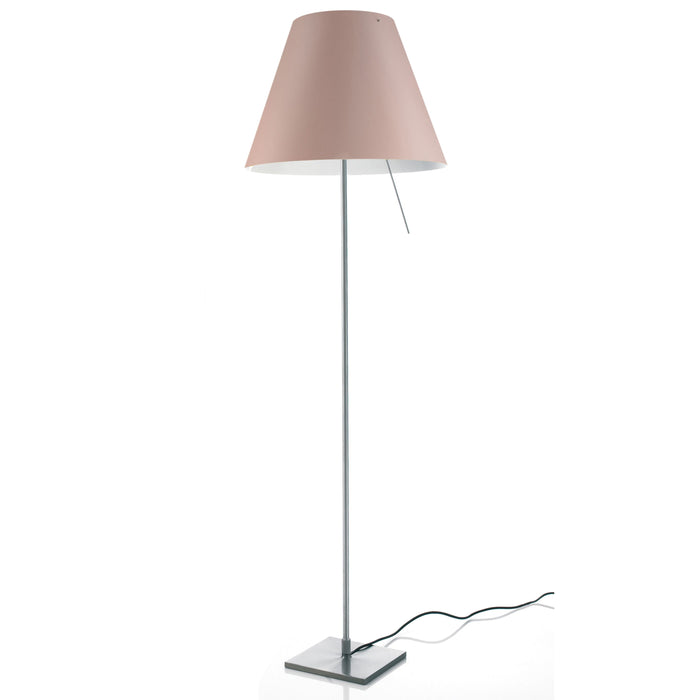 Costanza vloerlamp vast met schakelaar aluminium|Soft Skin